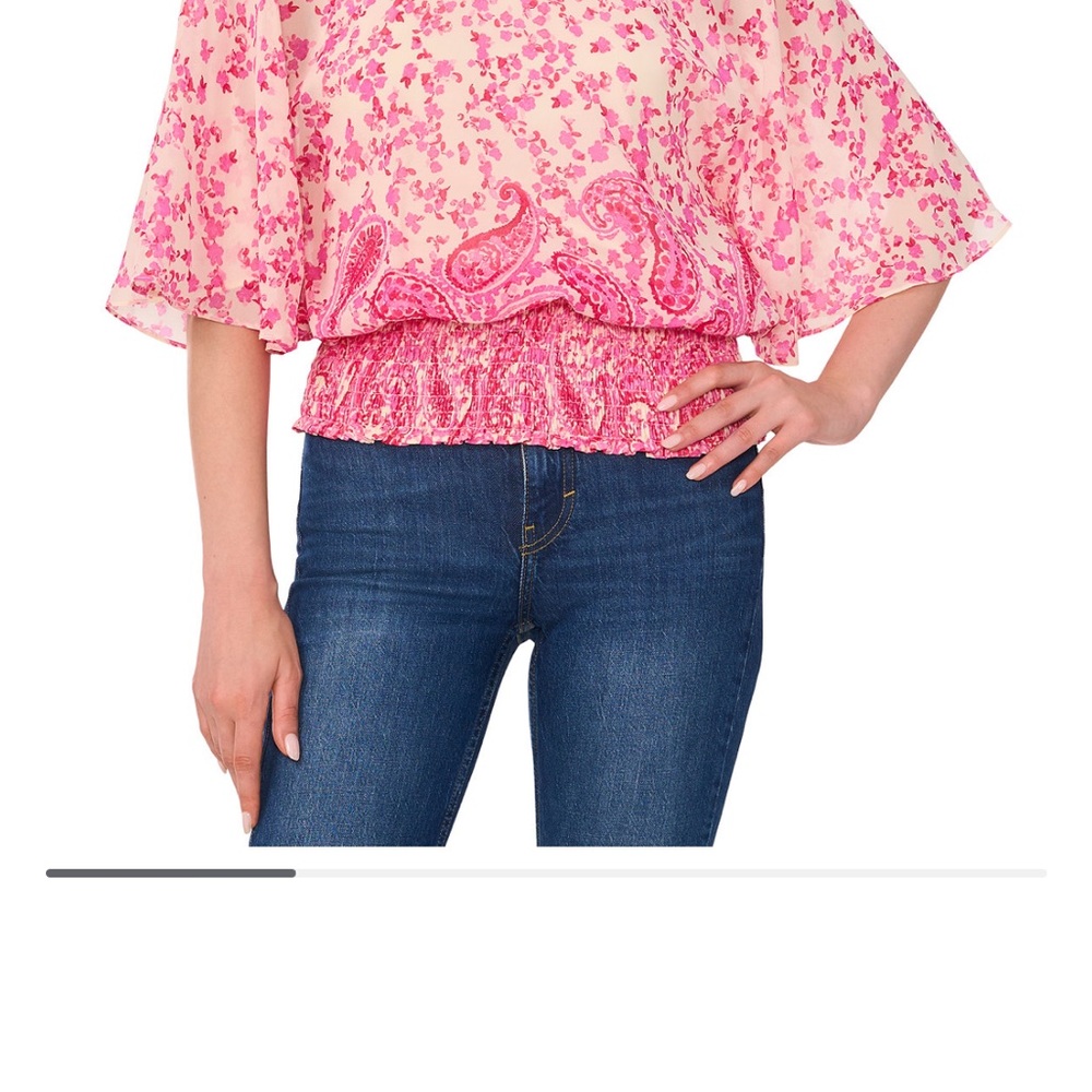 Pink Floral Blouse
